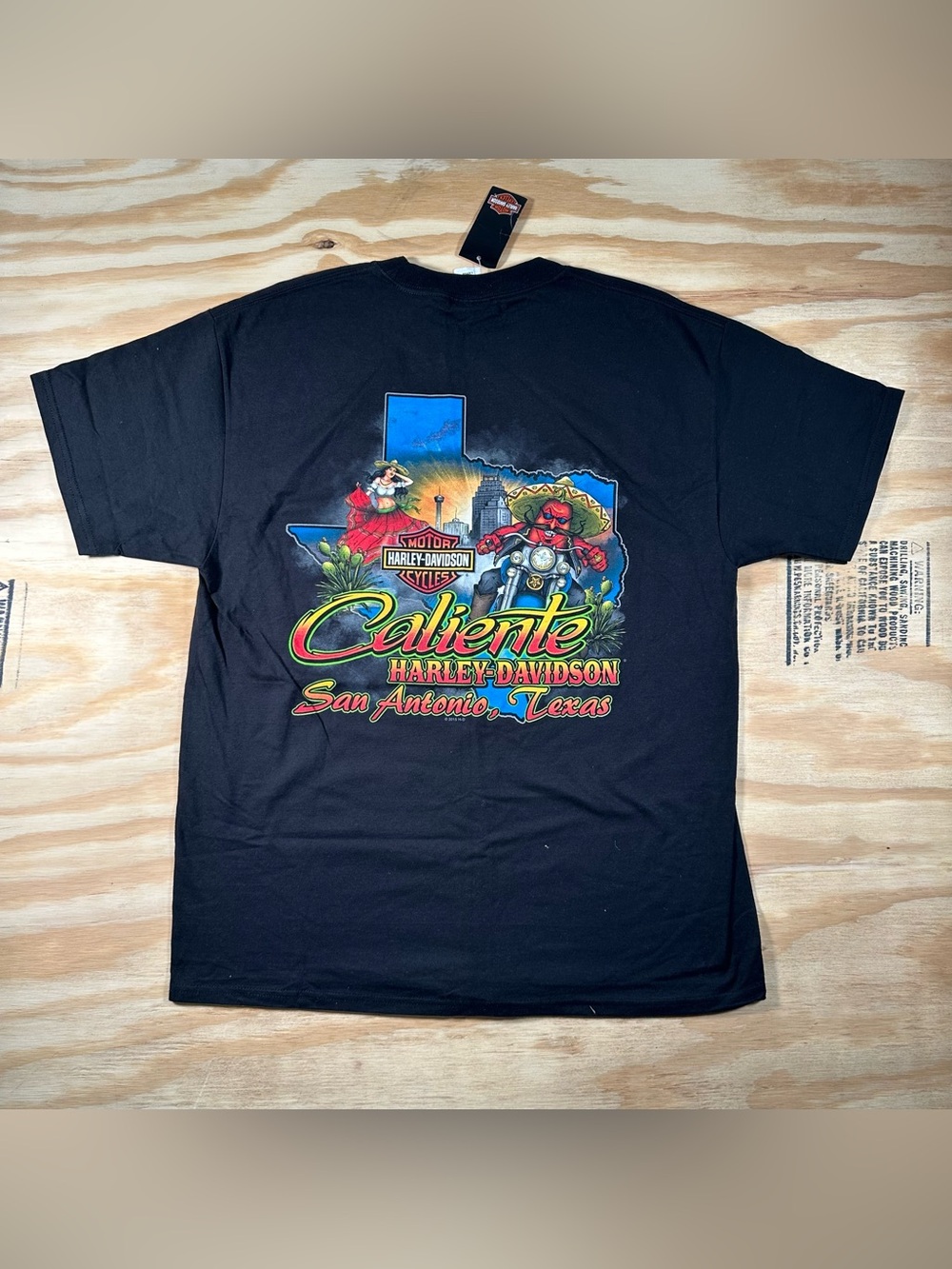 Harley-Davidson Caliente San Antonio Texas Black Graphic Tee